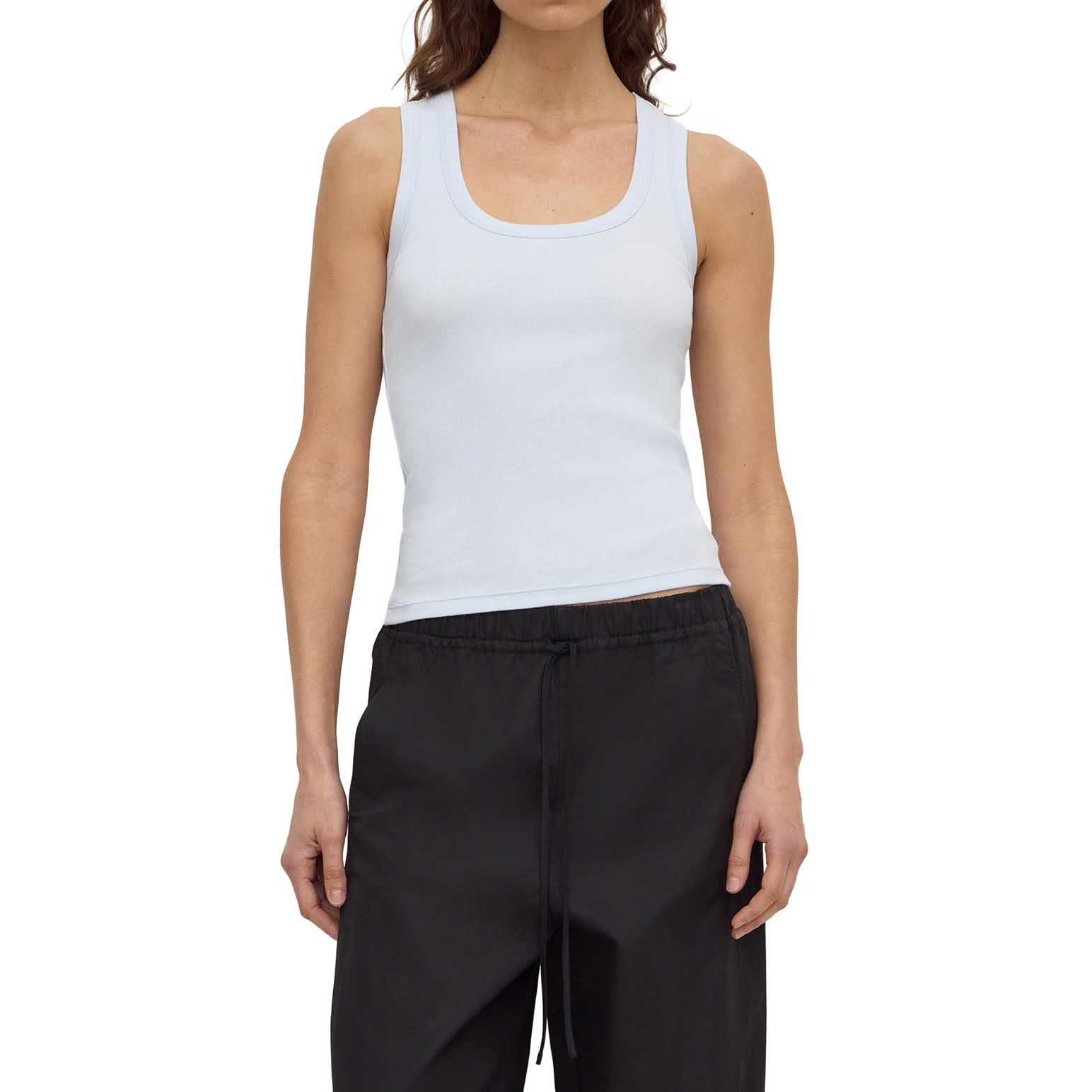 Assembly Label Robyn Scoop Neck Rib Tank Powder Blue